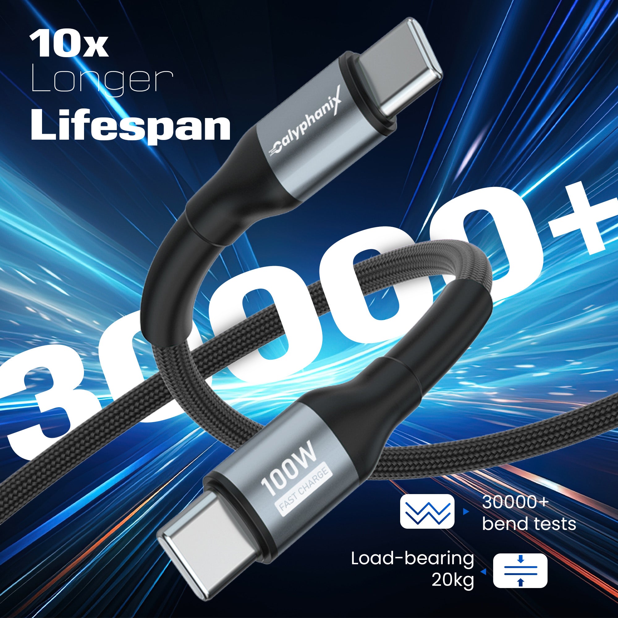 100W USB C to USB C Cable 1M USBC to USBC PD Fast Charging Type C Charger Cable