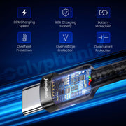 60W USB C to USB C Cable 1M USBC to USBC PD Fast Charging Type C Charger Cable