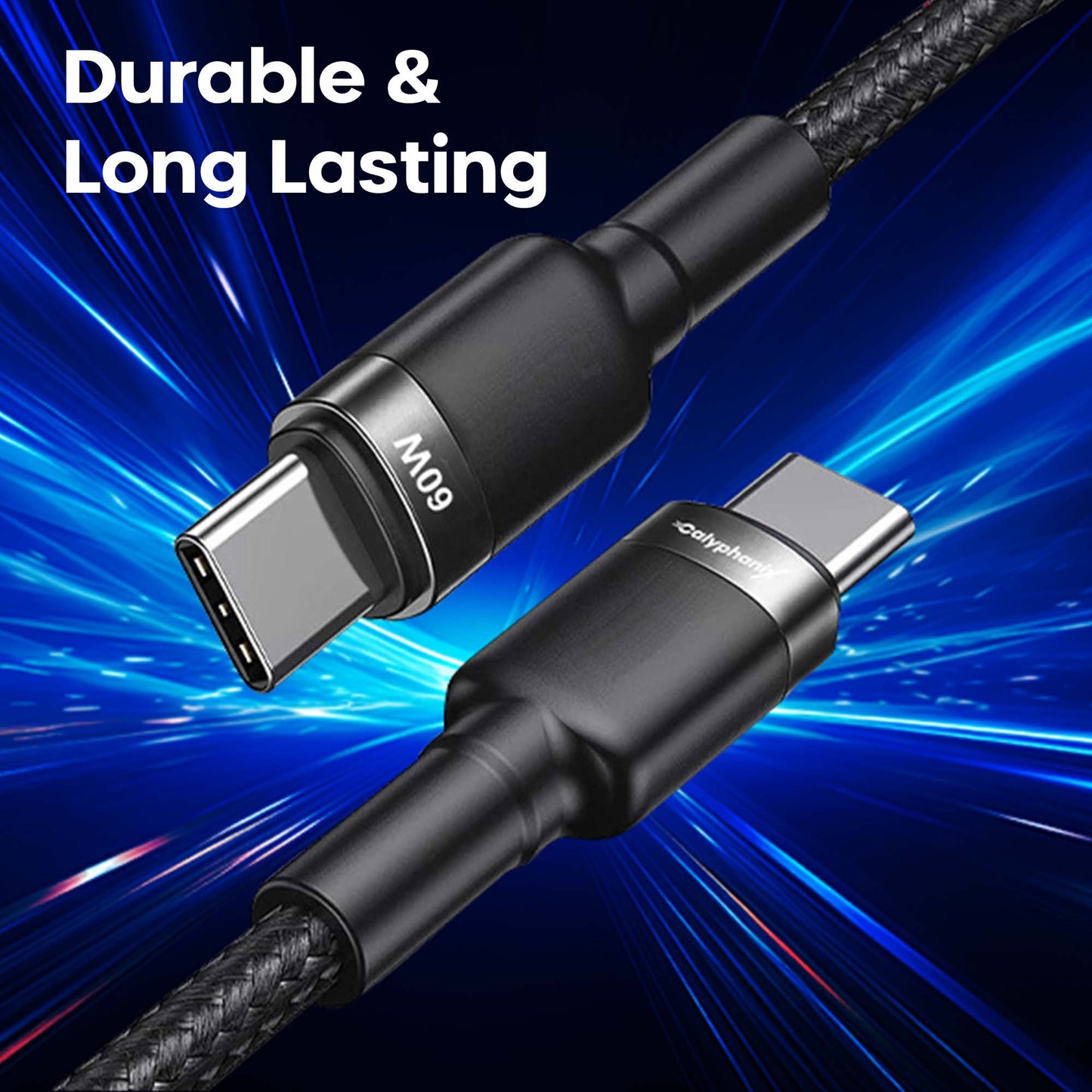 60W USB C to USB C Cable 1M USBC to USBC PD Fast Charging Type C Charger Cable