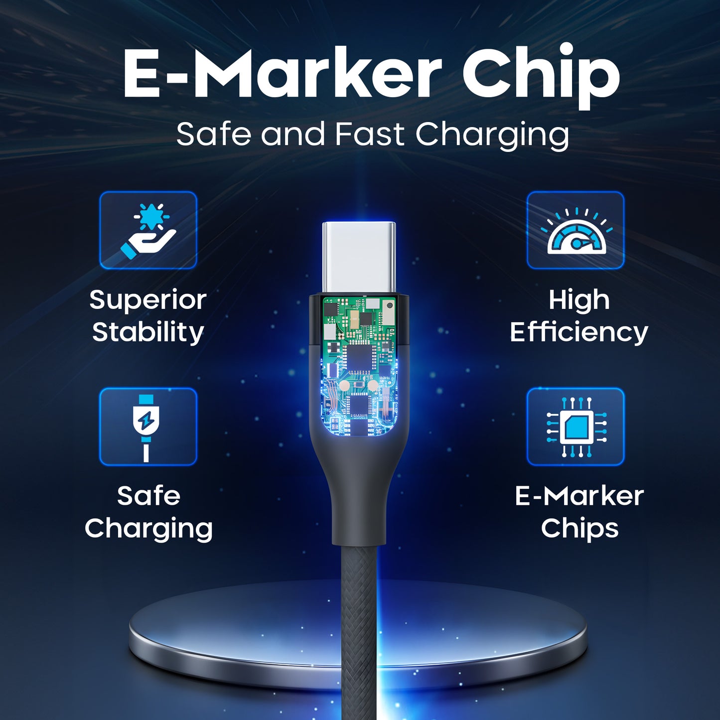 (Pack 2) 100W USB C to USB C Cable 1M USBC to USBC PD Fast Charging  Cable