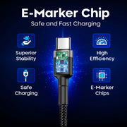 60W USB C to USB C Cable 1M USBC to USBC PD Fast Charging Type C Charger Cable