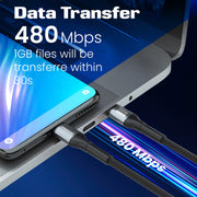 100W USB C to USB C Cable 1M USBC to USBC PD Fast Charging Type C Charger Cable