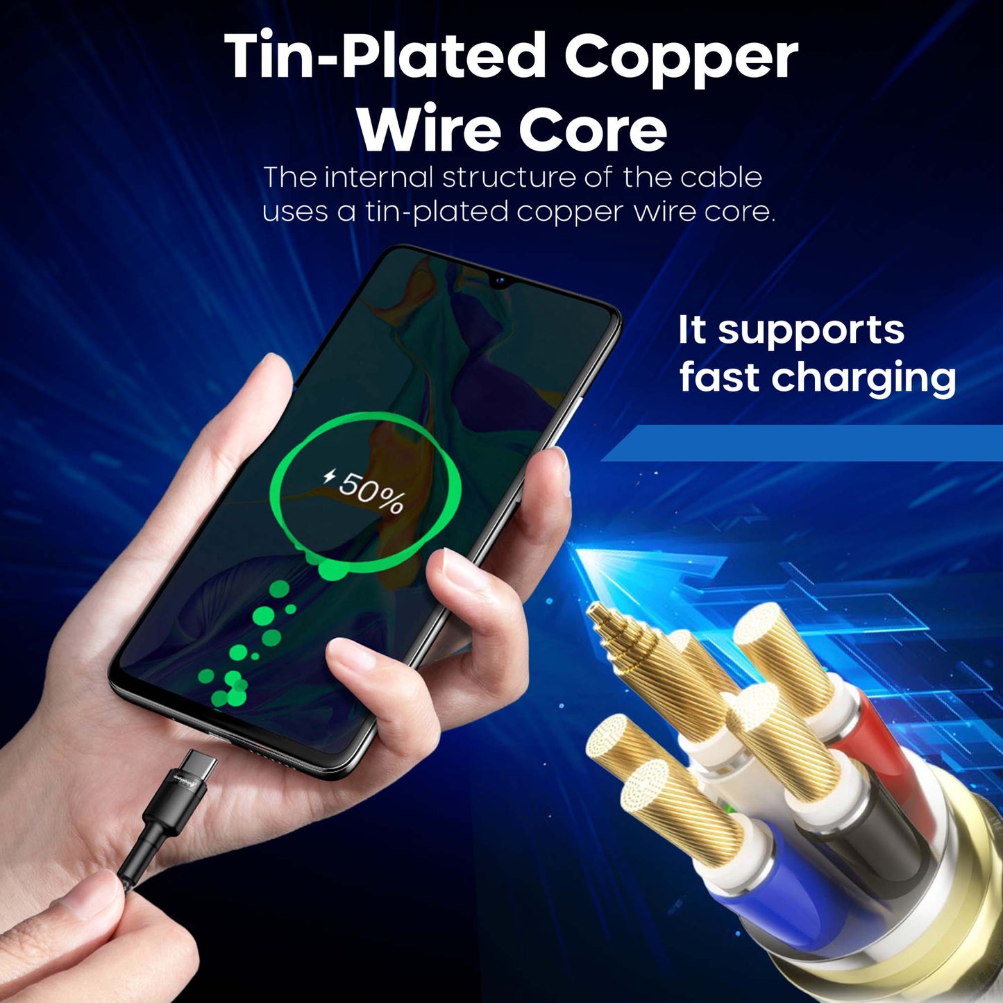 60W USB C to USB C Cable 1M USBC to USBC PD Fast Charging Type C Charger Cable