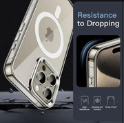 Premium Quality Clear Magnetic Case for iPhone 14 pro max Compatible with MagSafe, Shockproof Phone Bumper Cover, Anti-Scratch Clear Back (Clear) (iPhone 14 pro max)