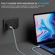 Premium 60W USB C to USB C Cable 1M USBC to USBC PD Fast Charging Type C Charger Cable – Compatible with iPhone 16/15/Pro/Pro Max/Plus, MacBook Air 13 inch/iPad Pro/Air, Samsung Galaxy S24 S23