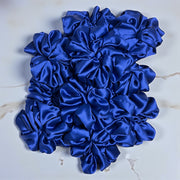 (Pack of 2) Premium Handmade Fluffy Satin Silk Luxe Scrunchie - Royal Blue