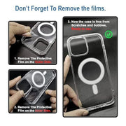 Premium Quality Anti Yellowing Magnetic Case for iPhone 15 Pro Max Compatible with MagSafe, Shockproof Phone Bumper Cover, Anti-Scratch Clear Back (Clear) (iPhone 15 Pro Max)